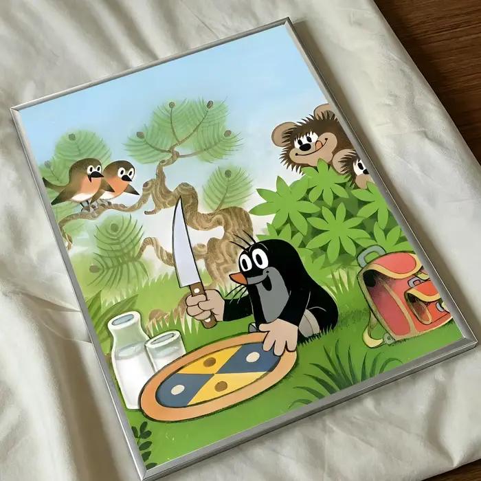 Affiche artistique et élégante de dessin animé T-The L-Little M-Mole, décoration murale pour la mais