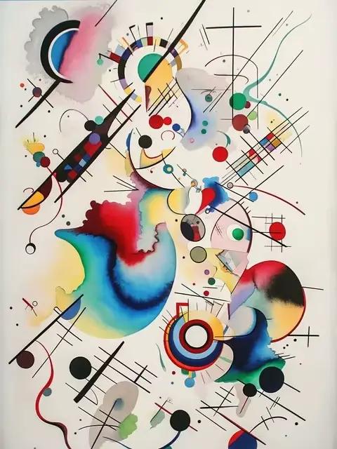 Peinture en mosaïque de diamants 5D inspirée de l'art abstrait célèbre de Wassily Kandinsky, broderi