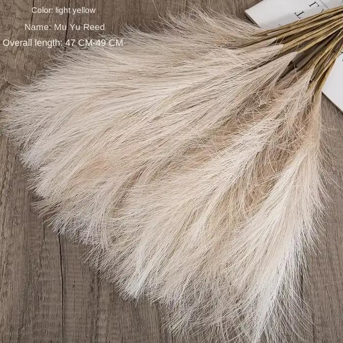 Bouquet d'herbe de Pampa artificielle, 10 pièces, fleurs séchées pour décoration de maison, pour mar