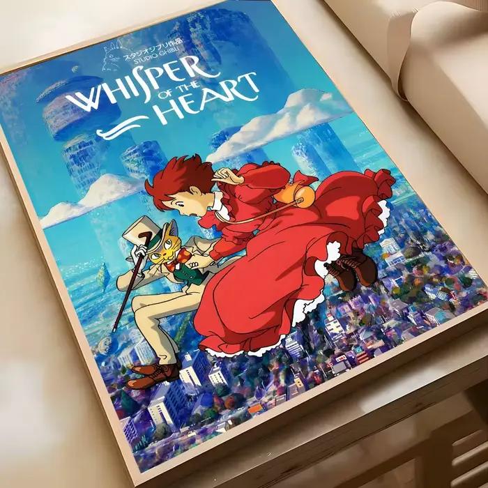 Affiche W-Whisper Of The Heart, autocollant artistique haute définition, auto-adhésif, imperméable, 