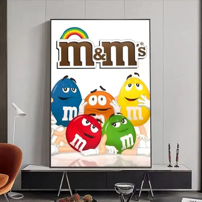 Affiche Candy M-MS C- Chocolate M&M's HD, autocollante, imperméable, idéale pour la maison, le burea