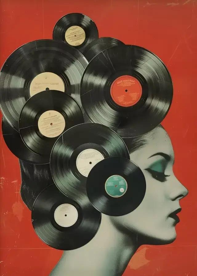 Affiche de boule Disco en vinyle, image d'art mural imprimée, amoureux de la musique Vintage, peintu