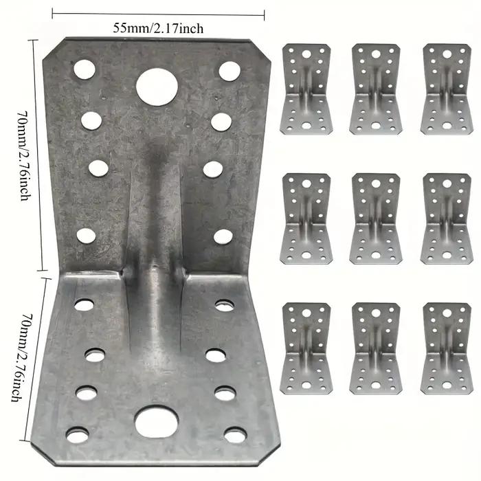 Ensemble de 10, cadre en acier angulaire, plaques d'angle en métal pour le travail du bois, robustes