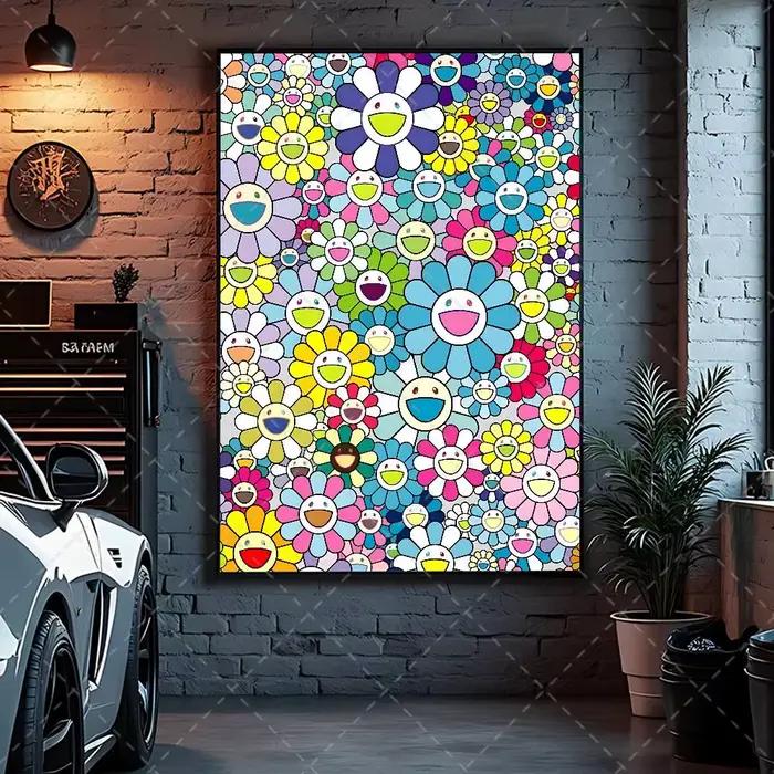 M Murakami Takashi A, hommage à Monopink, affiche d'art de 1960 avec impressions, décoration pour la