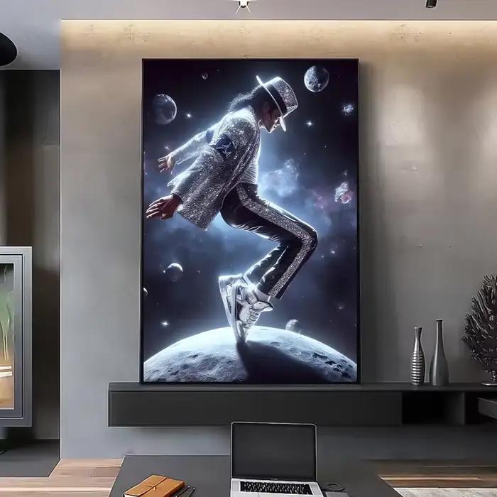 Peinture sur toile de musiciens et chanteurs, affiche de Michael Jackson, mur d'art HD, étanche, mai