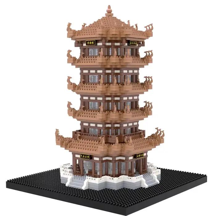 Tour de vue sur la ville de mille ans, ensemble de modèles d'architecture des prHub chinoises, assem