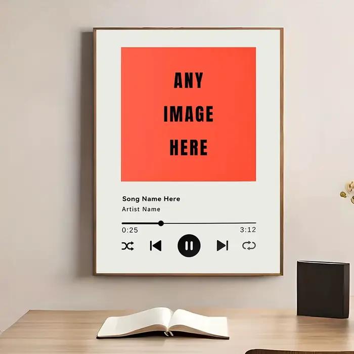 Affiche de chanson personnalisée, Art mural musical, Impression de couverture d'album, Affiche d'app