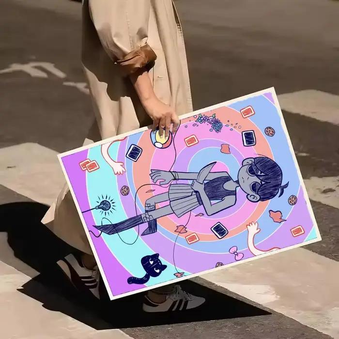 Affiche autocollante classique du jeu vidéo anime Omori, autocollant en papier imperméable, décorati