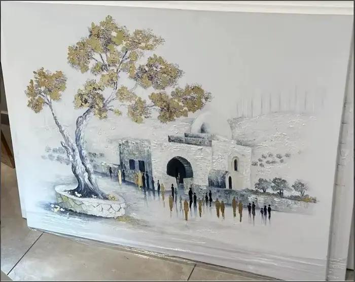 Images personnalisées prière sur le mur de peintures juives peinture à l'huile sur toile faite à la 