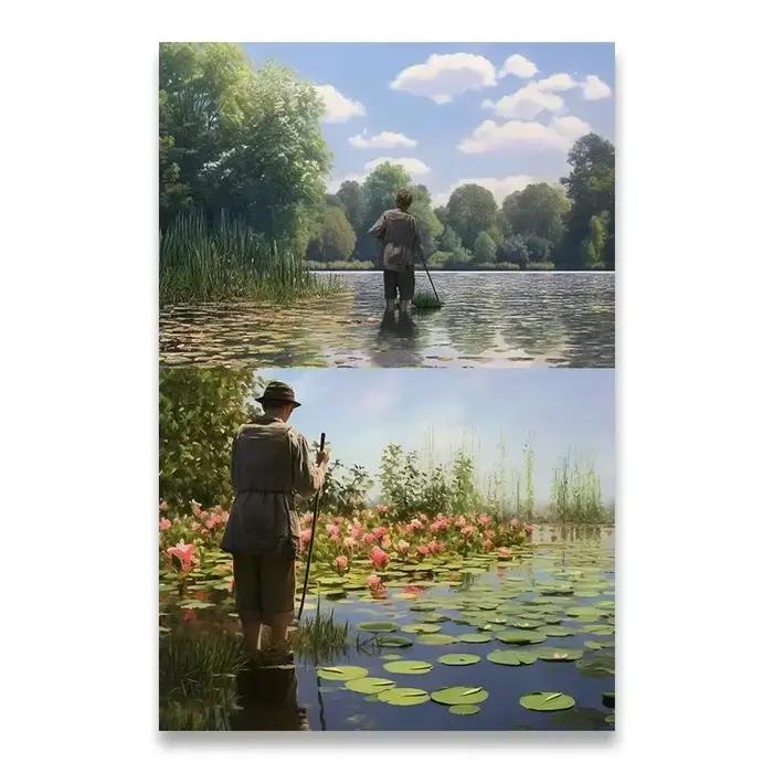 Kits de peinture à l'huile par numéros, campagne naturelle, beau paysage, dessin sur toile, images p