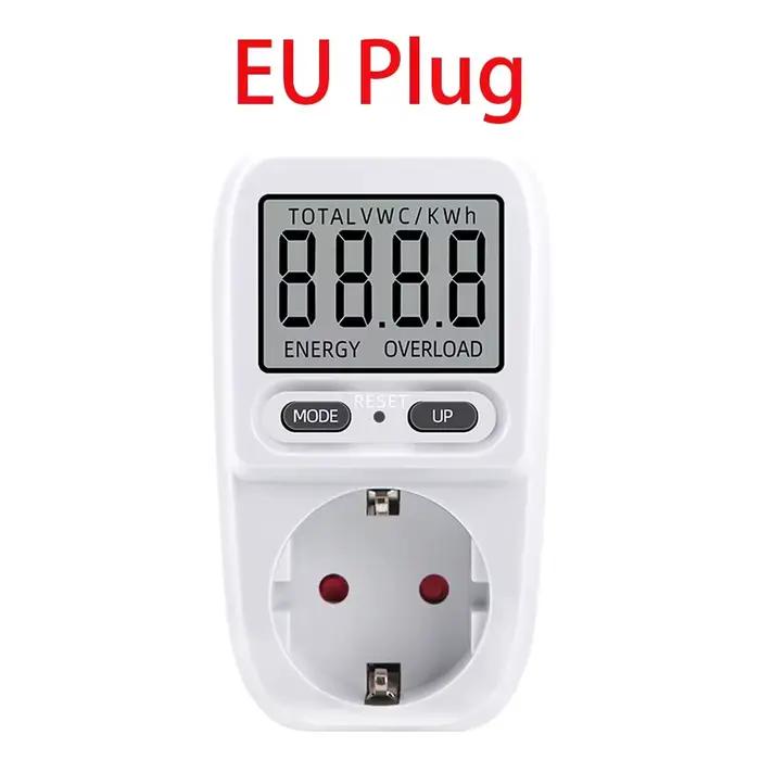 Compteur de puissance électrique, wattmètre LCD, prise de facturation, testeur électrique, prise de 