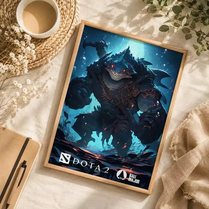 Affiches et impressions d'art de peinture et de calligraphie sur le thème du jeu DOTA 2, décoration 