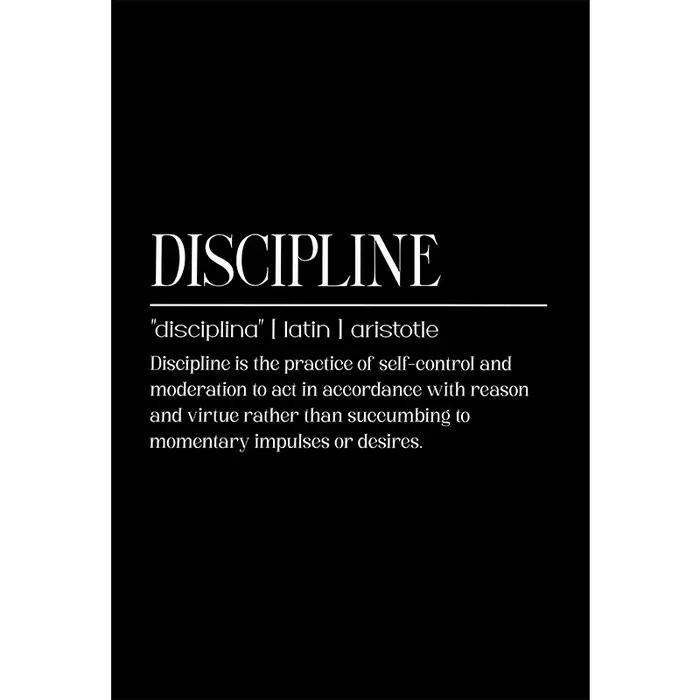 Affiche imprimée de Discipline inspirante, citations de motivation, peinture sur toile, tableau d'ar