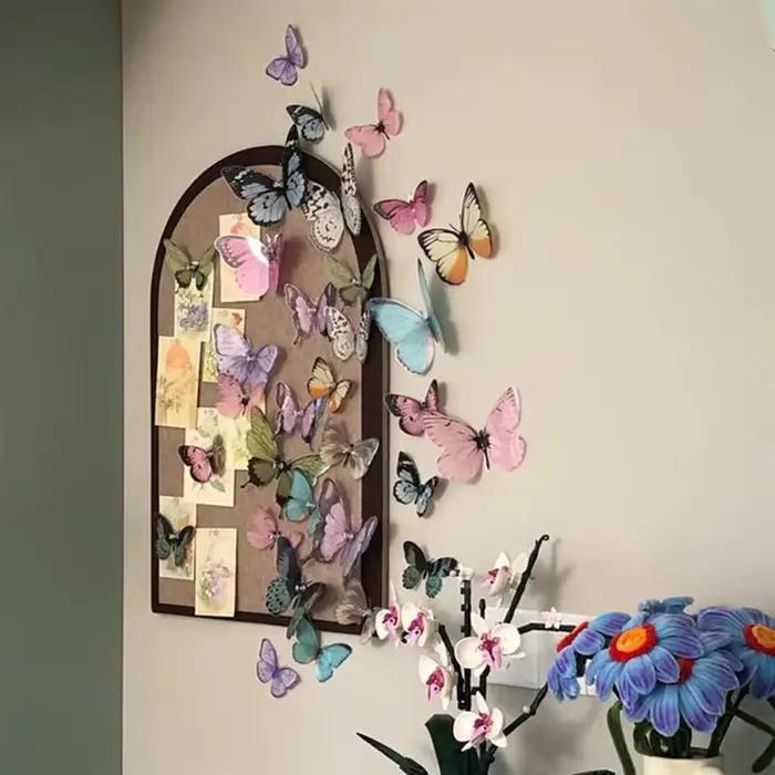 Panneau Photo papillon, présentoir mural, panneau de Collage de photos, décor de bureau pour la mais