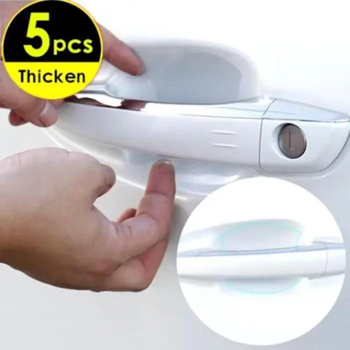 Autocollants transparents pour poignée de porte, 5 pièces, autocollants de protection pour portes de