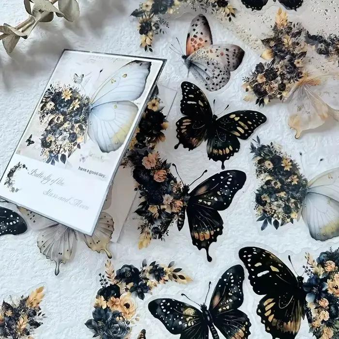 30 pièces papillon fleur thème bricolage autocollants décoratifs Pack autocollants décoratifs pour S