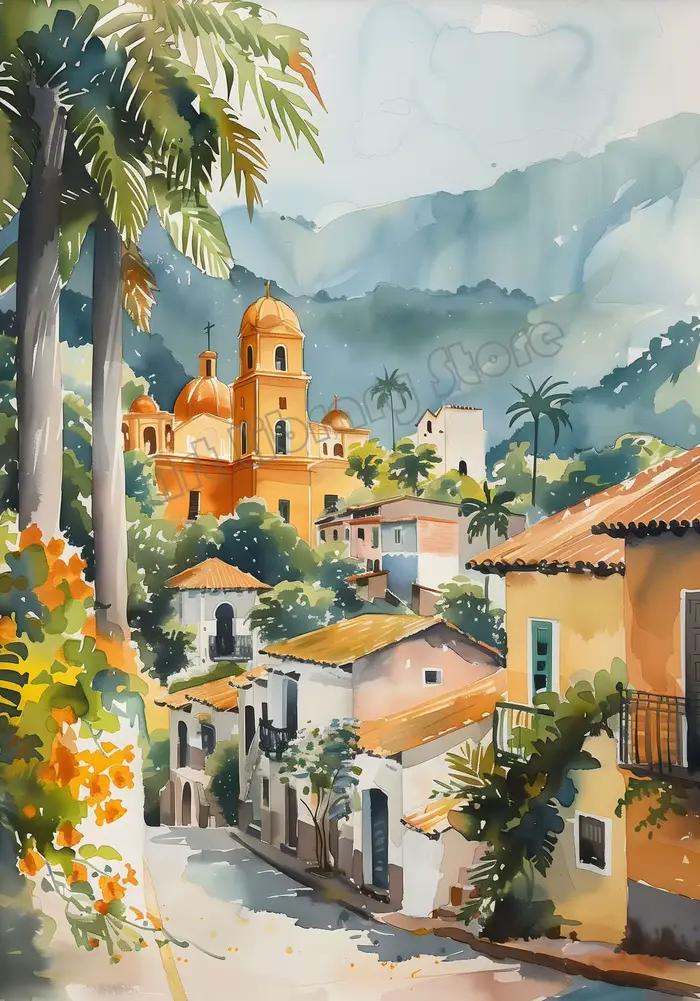 Affiche de paysage de la côte amalfitaine d'Édimbourg, peinture sur toile, art mural, décoration de 