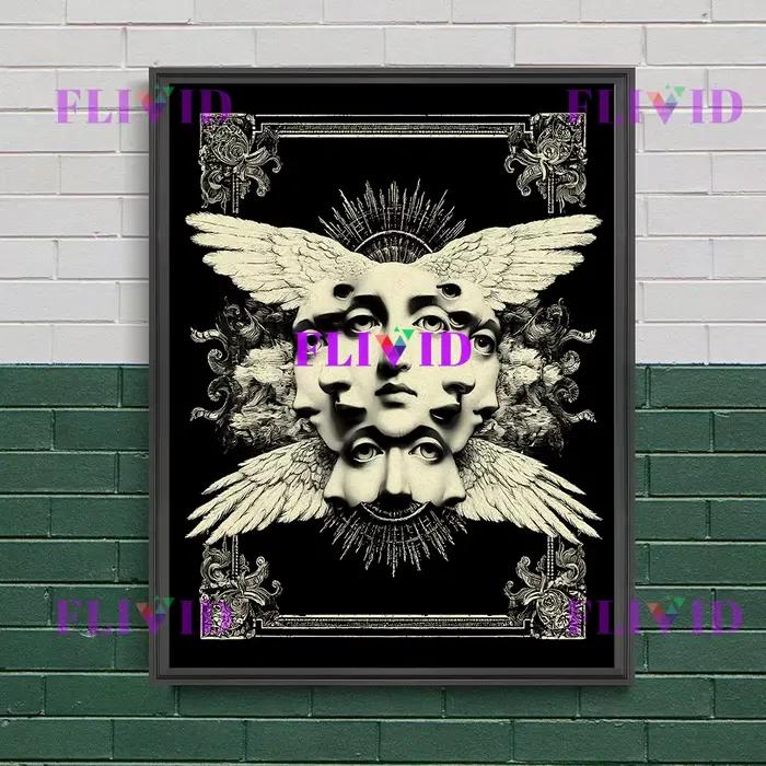 Ce que les anges ressemblent dans la Bible, peinture sur toile d'art mural Vintage, affiche d'art ab