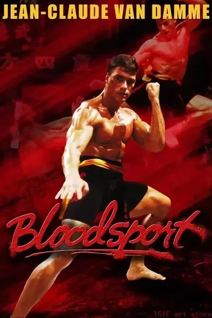 Affiche de Film Vintage Bloodsport, JeanClaude Van Damme Kungfu, peinture sur toile pour décoration 