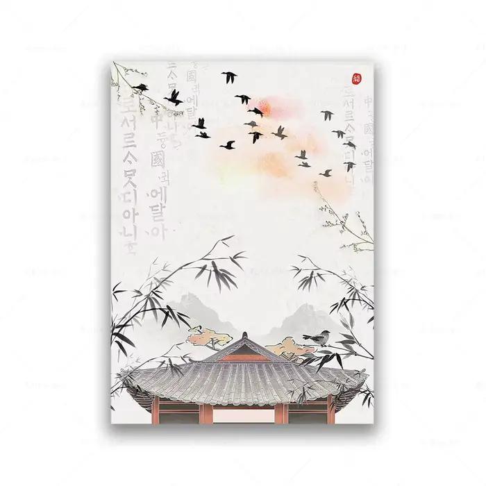 Impression d'art coréen, Tradition asiatique, décoration murale, peinture sur toile, affiche Hanbok,