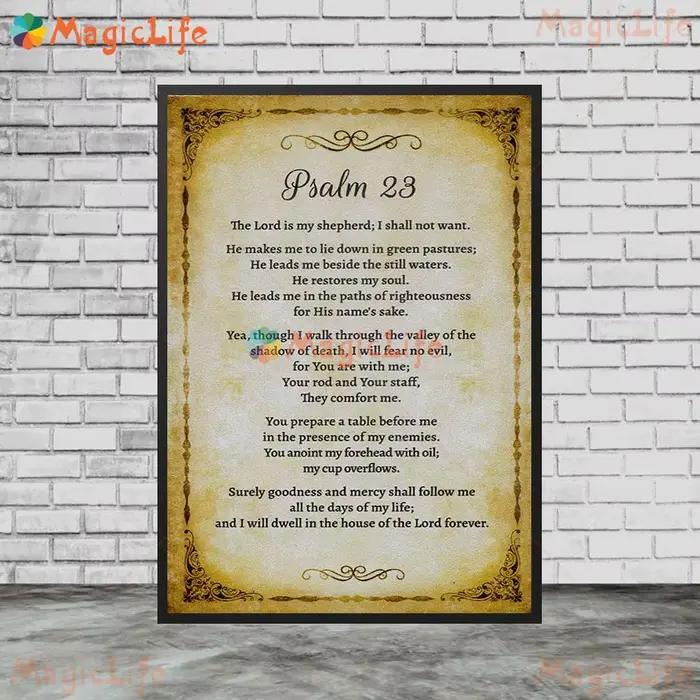 PSALM 23 DIEU MADE GIRLS SERENITÉ PRAYER MARRIAGE BLESSING Wall Art Toile Peinture Images Murales Po