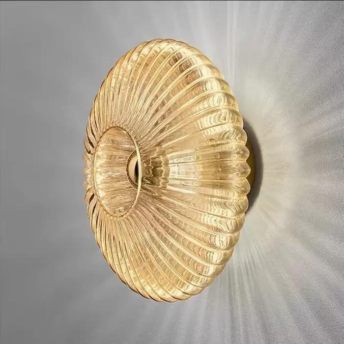 Appliques murales LED nordiques en verre ondulé, luminaires décoratifs pour couloir, allée, escalier