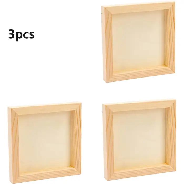 Panneaux de bois carrés inachevés, toile en bois vierge de 20x20cm/8x8 pouces, panneaux de peinture 