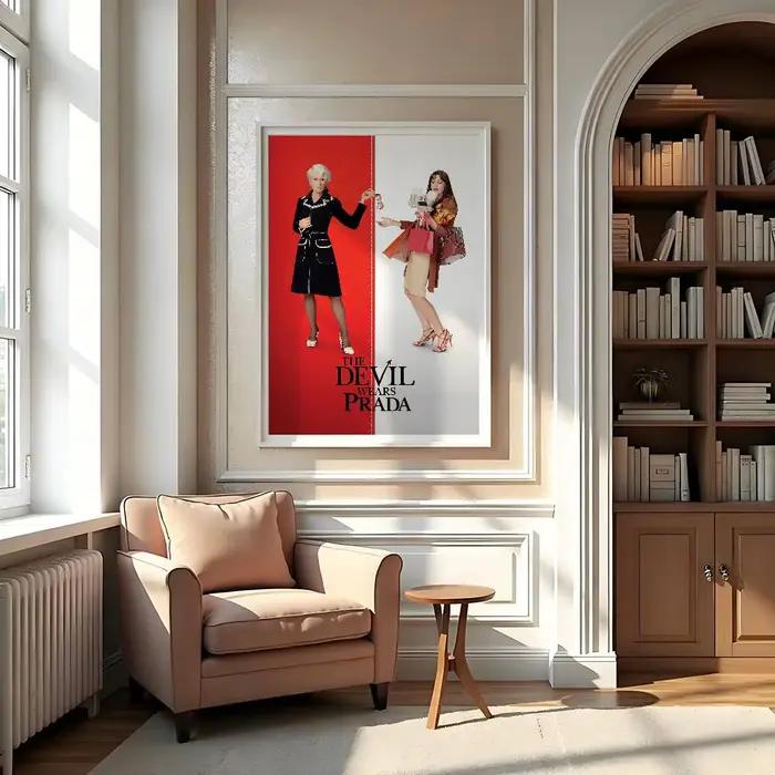 Film le diable porte Prada affiche galerie imprime auto-adhésif décor à la maison décoration Sticker