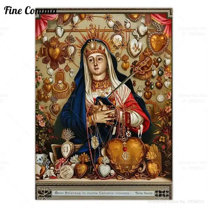 Mater Dolorosa – affiche Vintage Erzulie Freda, déesse vaudou, toile imprimée, Art mural, décor mère