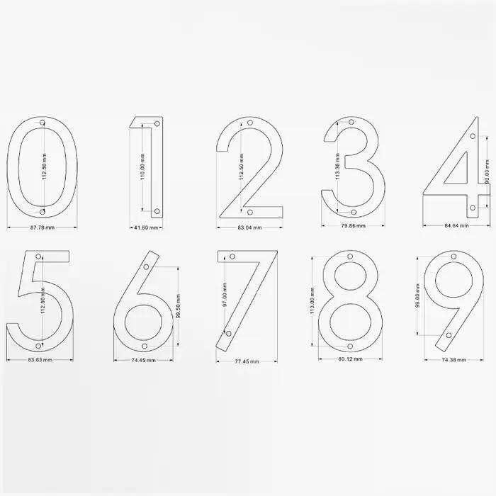 Numéro de maison flottant 3D, 1 pièce, lettres modernes, alphabet de porte, maison, extérieur, noir,