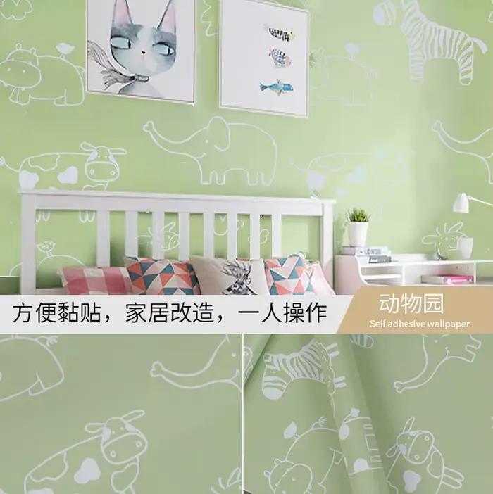 ‌ Fonds d'écran décor à la maison-papier peint adhésif floral pastel pour mur, cloison écologique po