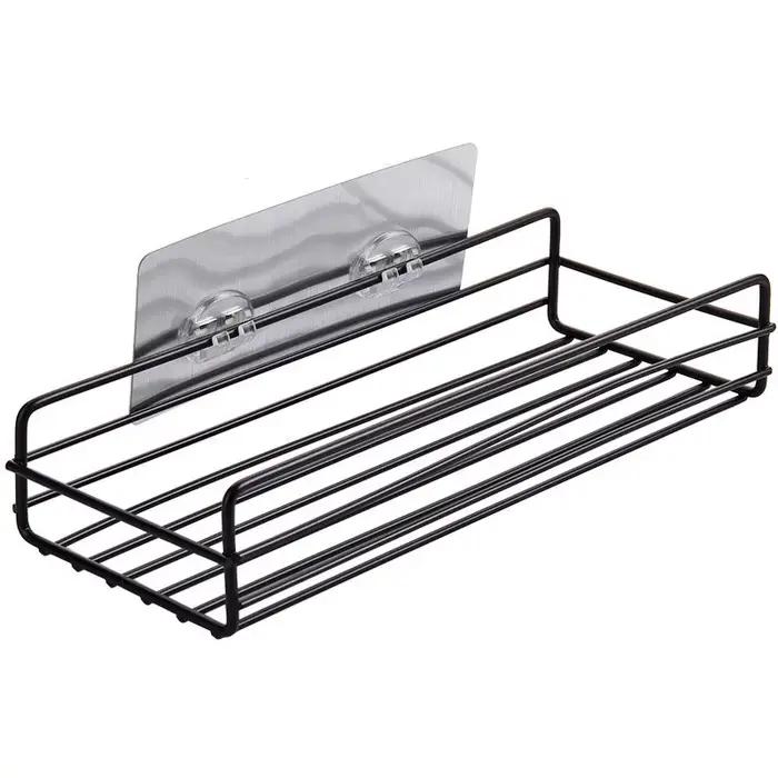 Étagère de rangement pour salle de bain, organisateur de cuisine, étagères noires, cadre d'angle, po