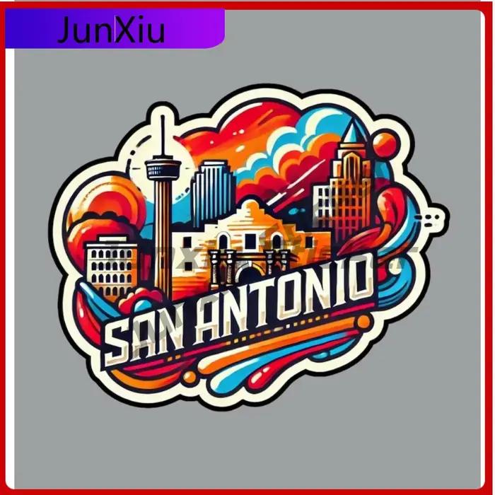 Autocollant de voyage San Antonio Texas, décalcomanies personnalisées, accessoires de vélo pour voit