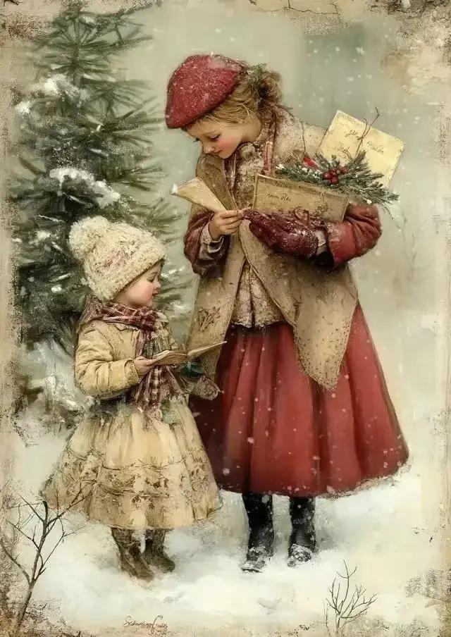 Affiche de noël Vintage imprimée pour salon, hiver, décoration du père noël, joyeux arbre de noël, p