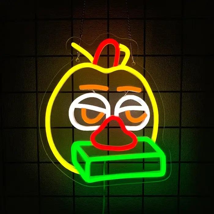 Lumières au néon de la série d'animation, décoration murale d'icône lumineuse de dessin animé, chamb