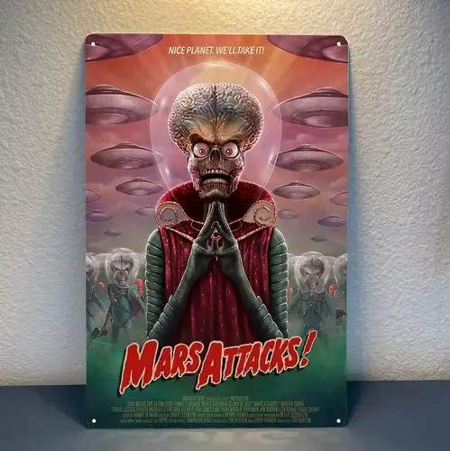 Affiche en métal de film d'attaque, signe en étain 20x30cm-aluminium