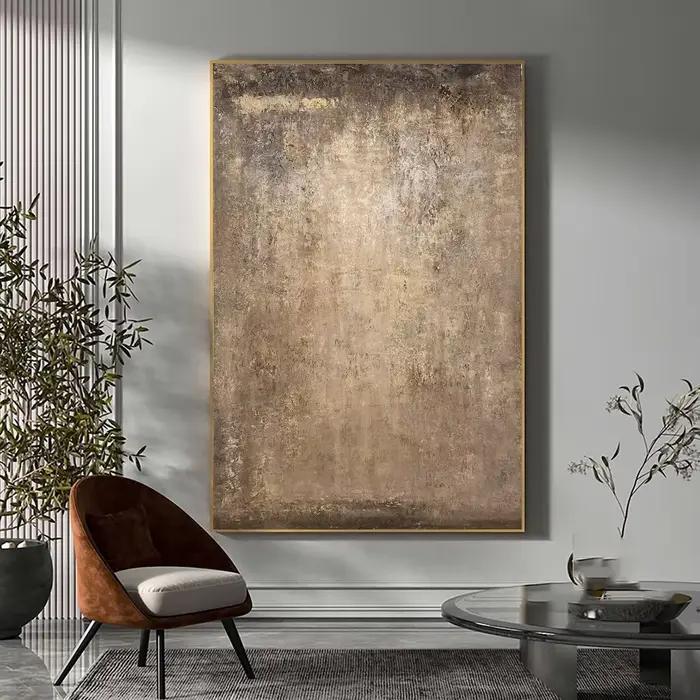 Grande peinture sur toile abstraite colorée faite à la main, Art mural moderne pour la décoration de