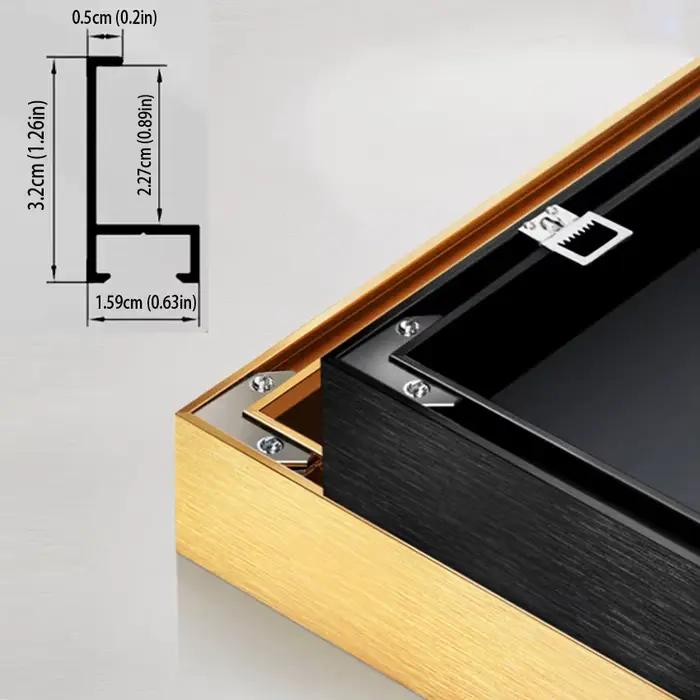 Grands cadres en aluminium pour peinture, kits de cadres en bois DIY pour peintures à l'huile et toi