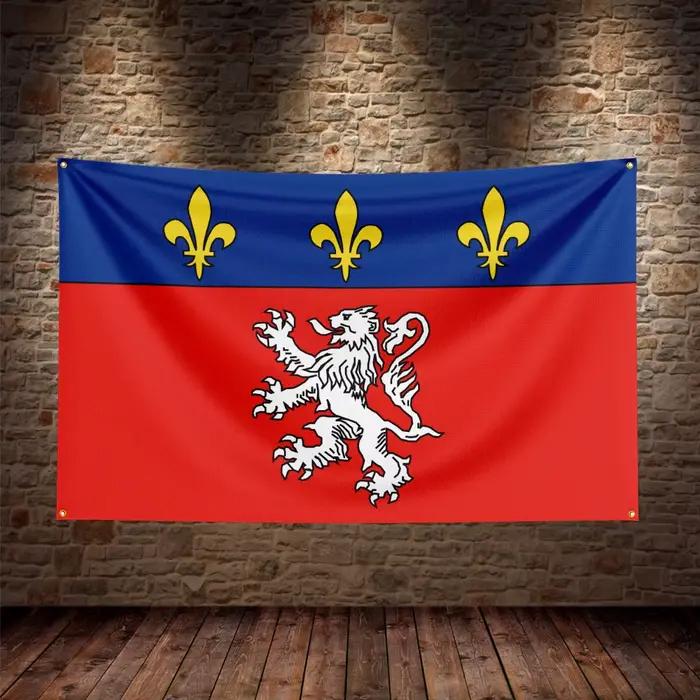 Drapeau lyonnais, drapeau de la région française pour la décoration