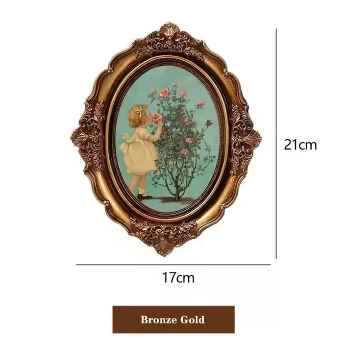 Cadre photo vintage, décoration murale, cadre doré, cadres photo baroques, galerie photo antique, ca