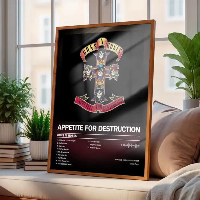 Ensemble d'affiches d'album Guns N R-Roses, couverture moderne, art mural pour chambre, peinture sur