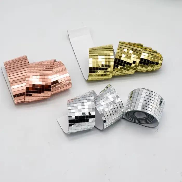 Autocollant mural miroir auto-adhésif, Mini carreaux de mosaïque carrés, pour la maison, salle de ba