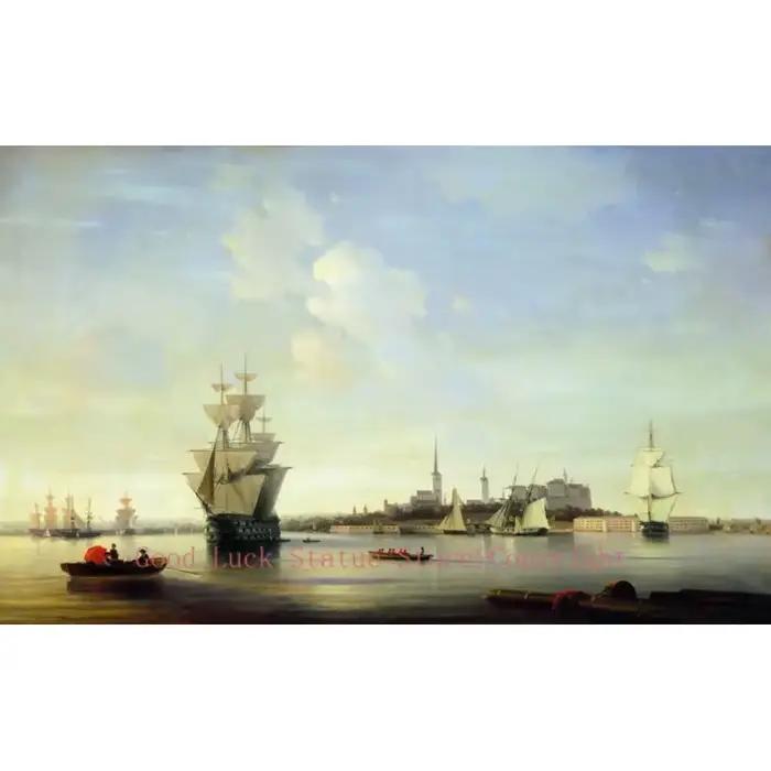 Peinture à l'huile Ivan Aivazovsky, paysage de mer, reproduction imprimée, peinture artistique, 1844