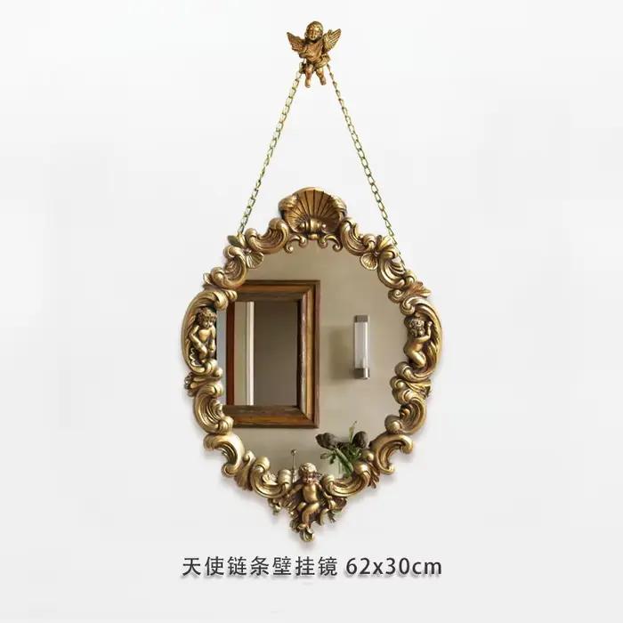 Miroir mural de maquillage pour salle de bains, miroir mural esthétique irrégulier suspendu pour dou