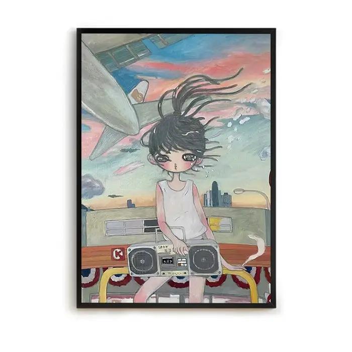 Aya Takano – imprimés décoratifs, peinture murale sur toile pour décors de chambre à coucher, affich