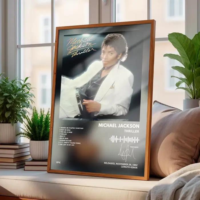 Ensemble d'affiches d'album de Michael Jackson, couverture moderne, art mural pour chambre, peinture