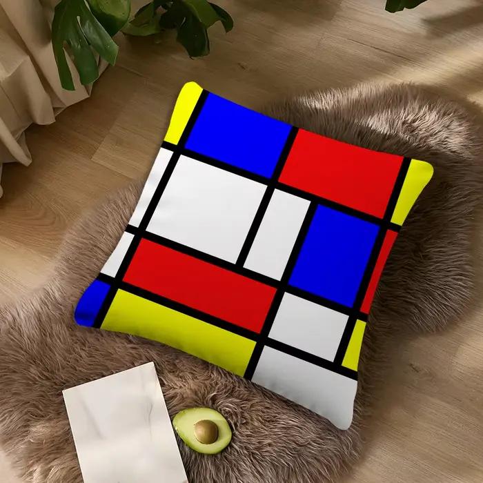 Peinture abstraite Piet Mondrian Art Simple pour chambre voiture café chambre douce et salon canapé 