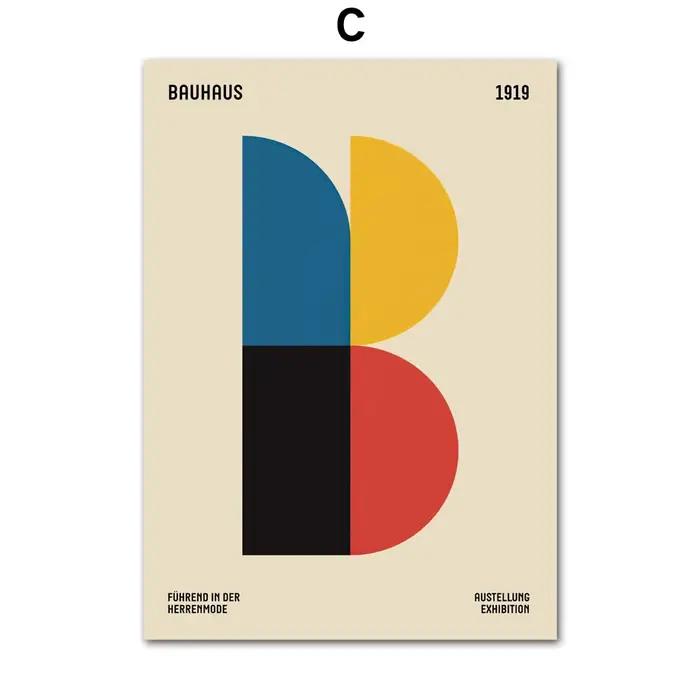 Peinture sur toile Pop Art Bauhaus Geometry Mondrian Gallery Wall, affiches nordiques adaptées à la 