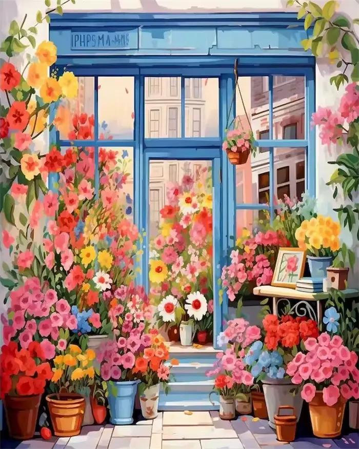 Kits de peinture par numéros de Jungle d'intérieur avec fenêtres solaires, mur décoratif, bricolage,