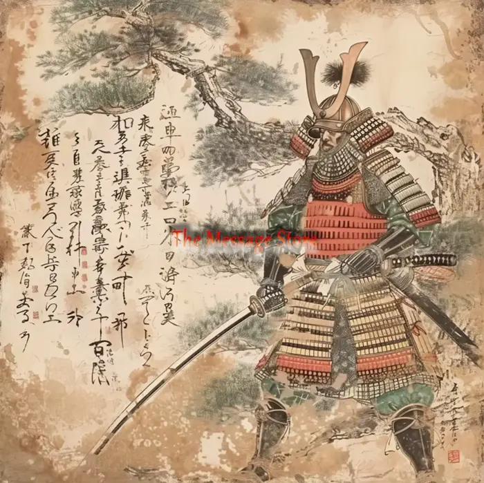 Affiche carrée rétro samouraï japonais, impression sur toile, décoration murale esthétique vintage s